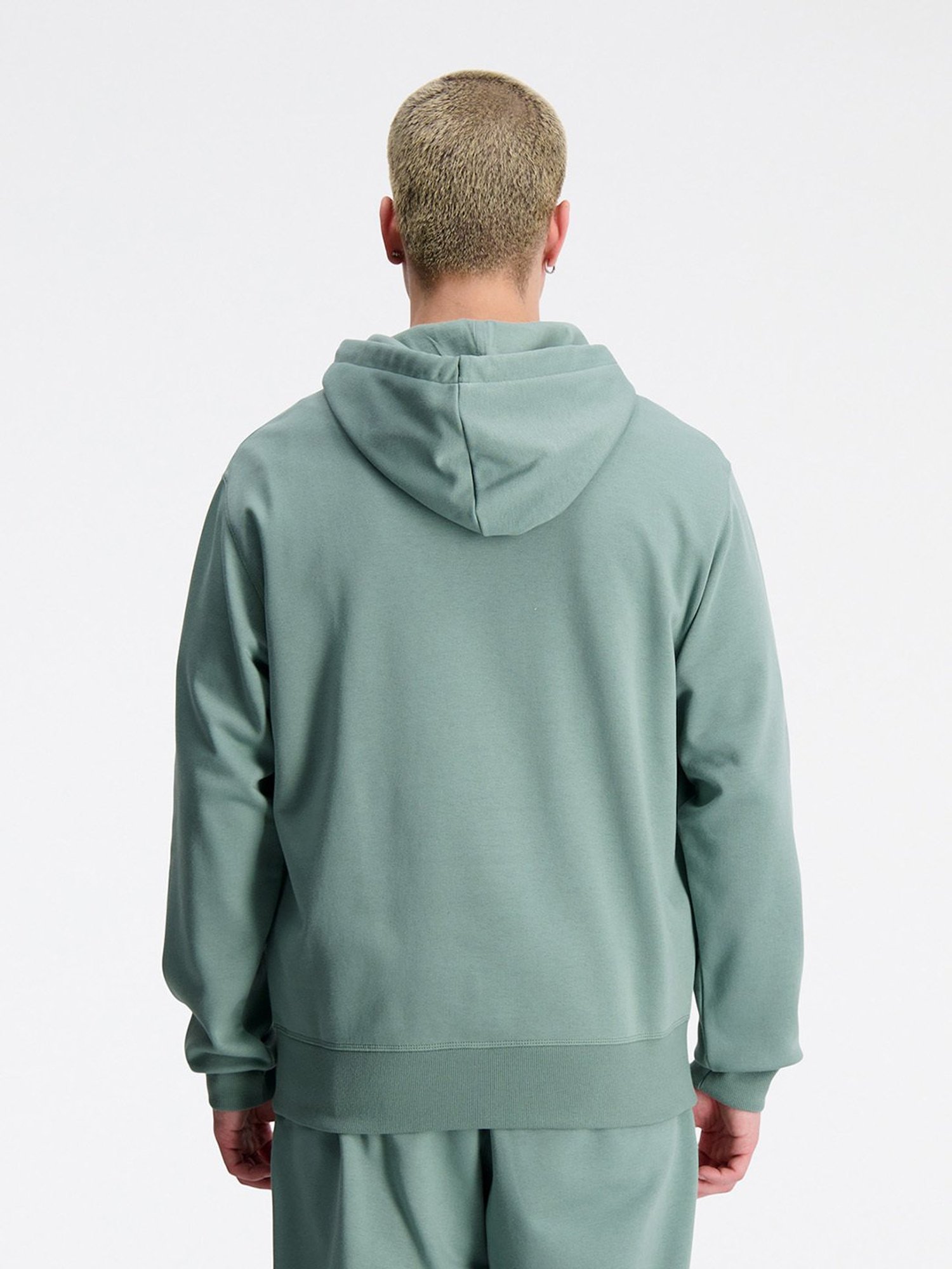 New Balance Green Comfort Fit Logo Print Hooded Sweatshirt