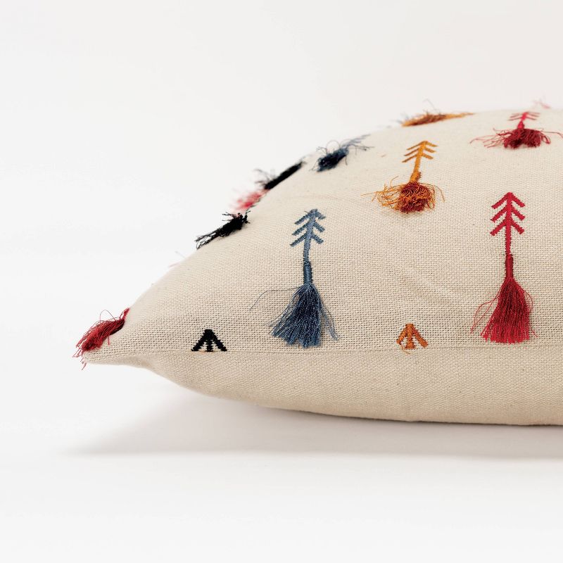 14"x26" Arrow Polyester Filled Pillow Black - Rizzy Home