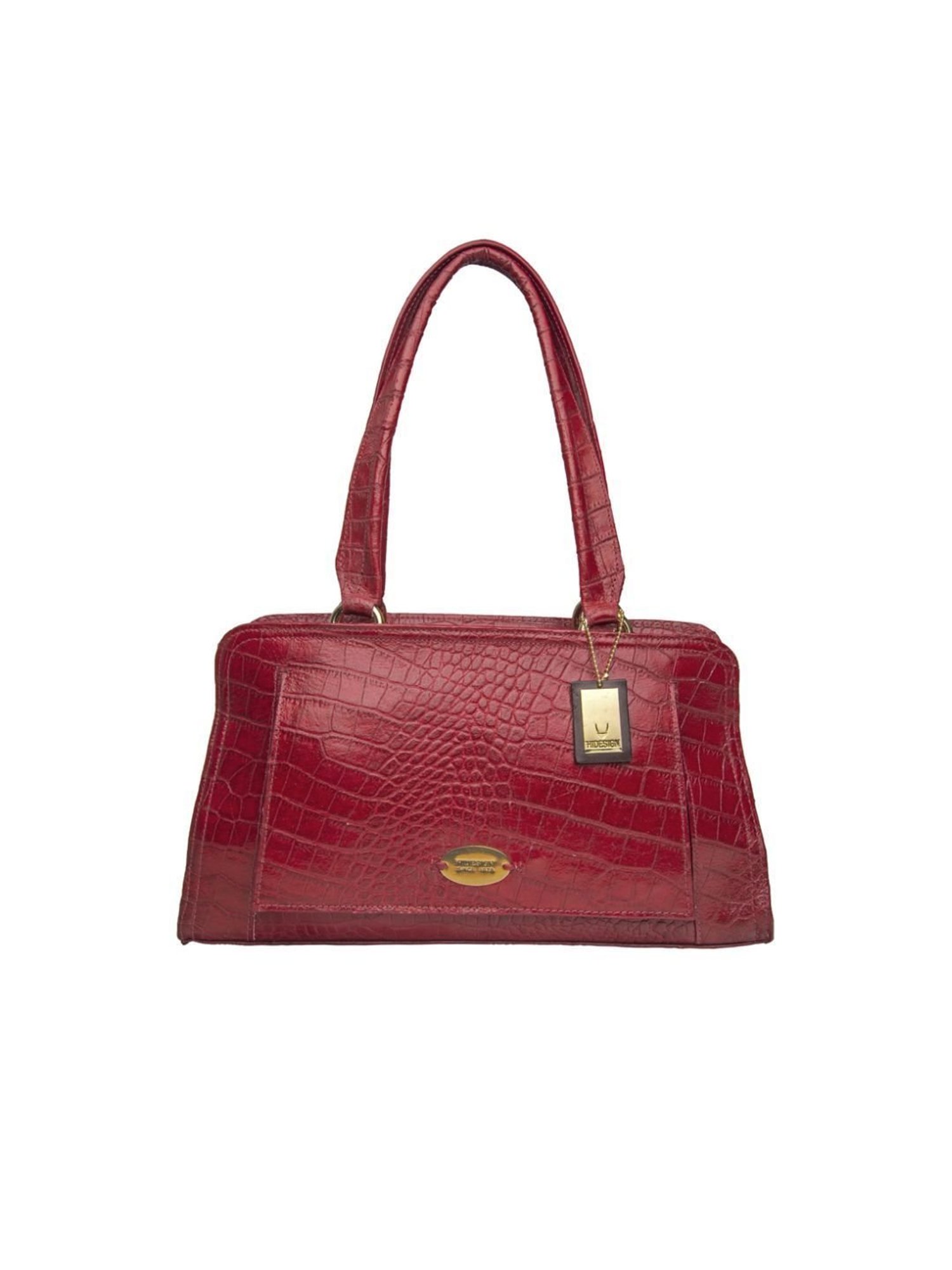 Hidesign Orsay 03 Red Textured Leather Handbag