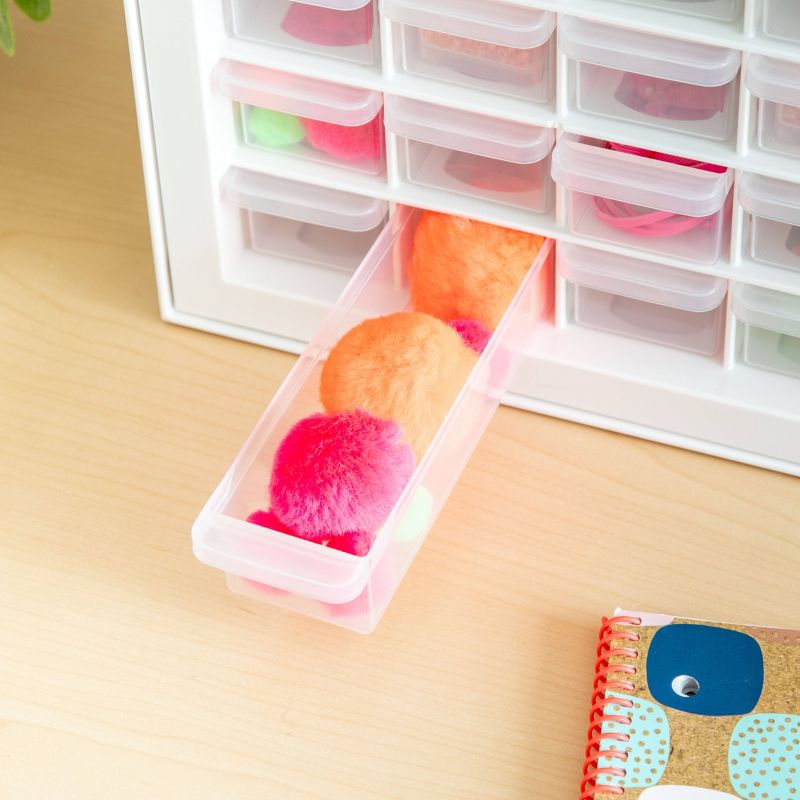 IRIS 64 Drawer Parts Cabinet Clear