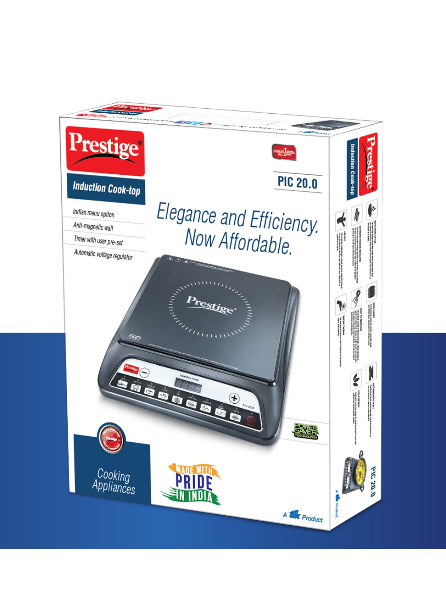 Prestige PIC 20 1600W Induction Cooktop (Black)