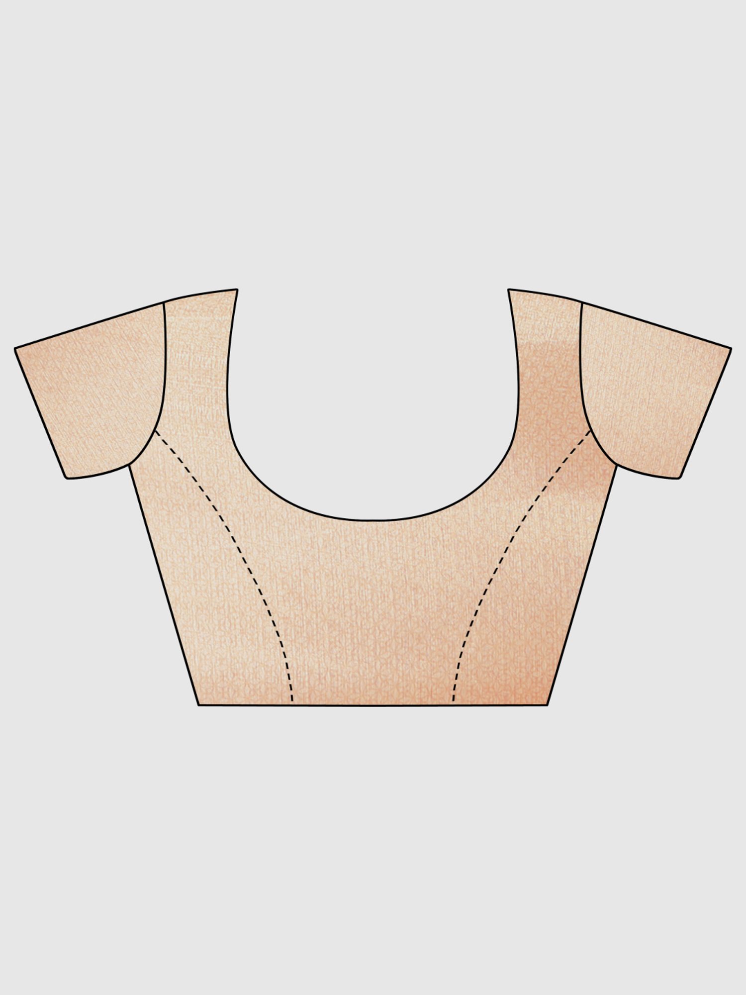 KSUT Beige Printed Saree With Unstitched Blouse