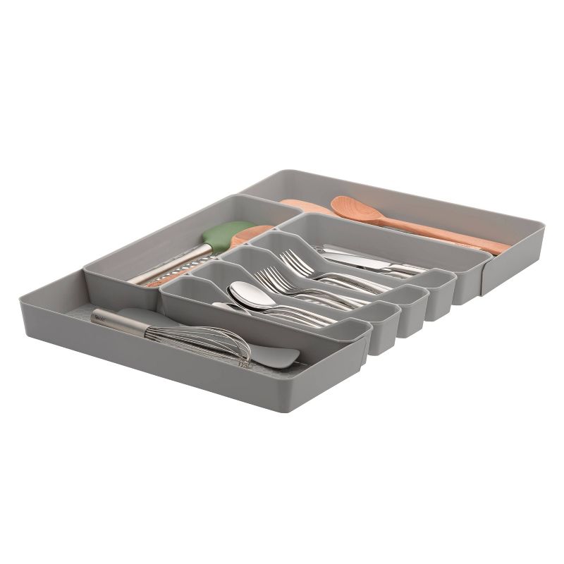 13"x16" 6-Divider Exapandable Silverware Tray (Expands up to 23.25") Gray - Spectrum Diversified