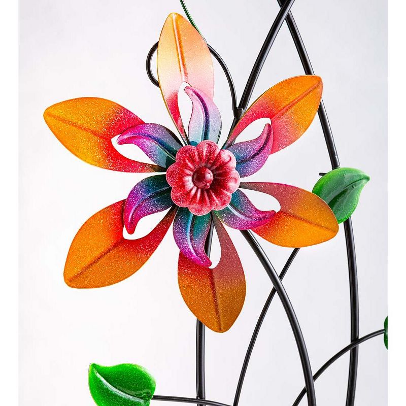 Wind & Weather Colorful Spinning Flowers Garden Stake and Wind Spinner