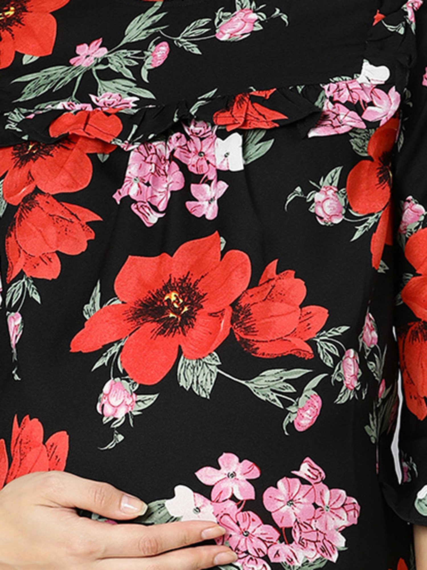 Oxolloxo Multicolor Floral Print Maternity Top