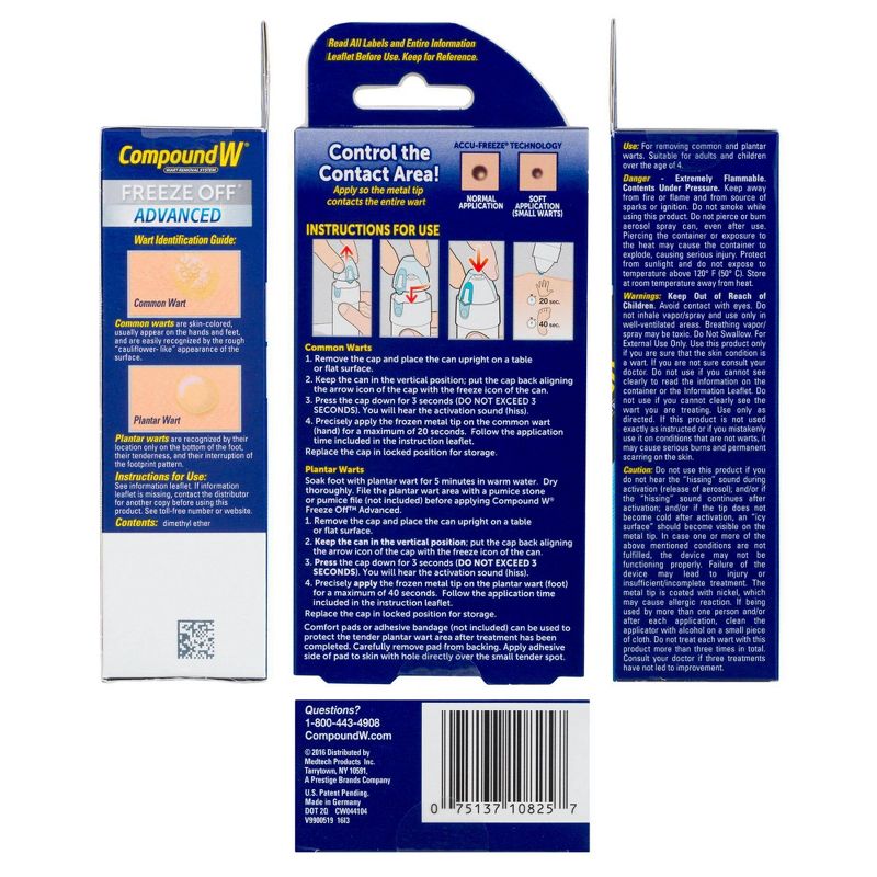 Compound W Freeze Off Advanced Wart Remover with Accu-Freeze - 15 Applications