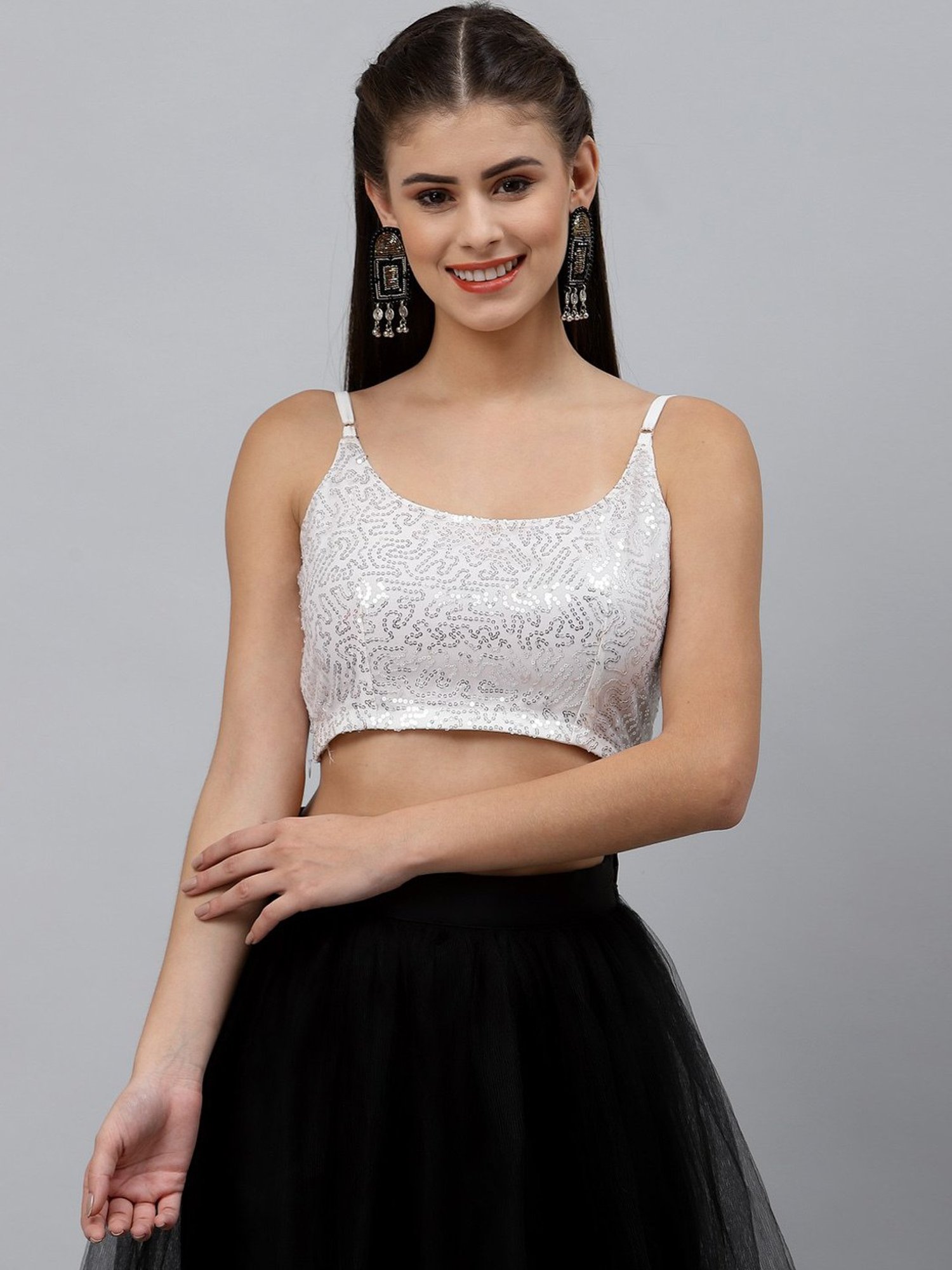 studiorasa Silver Embellished Choli