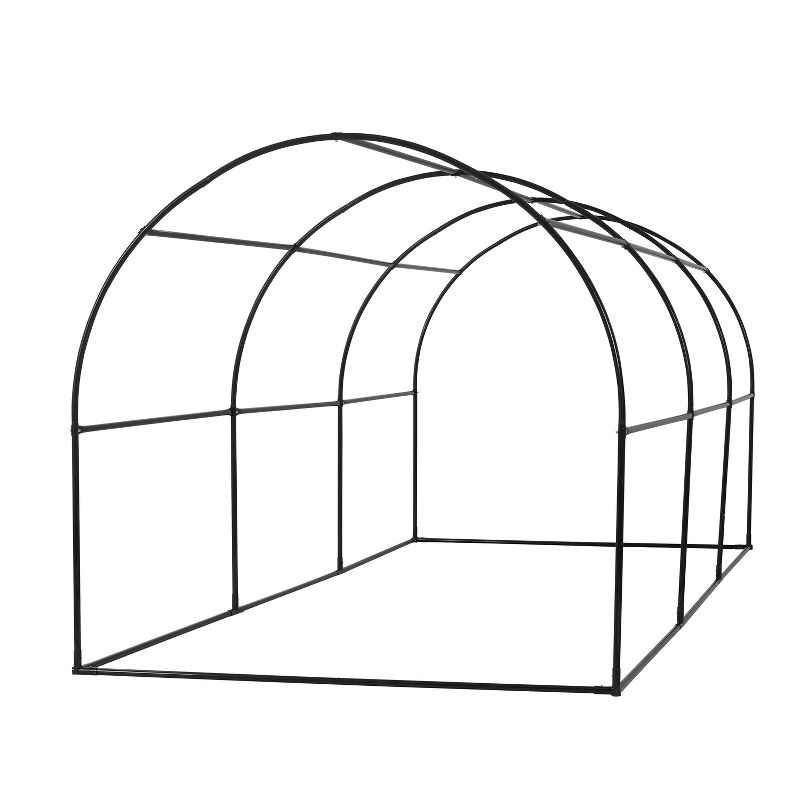 Two Door Walk - In Tunnel Greenhouse With Ventilation Windows And Steel Frame &ndash; 15' X 6' X 6' - Green - Ogrow