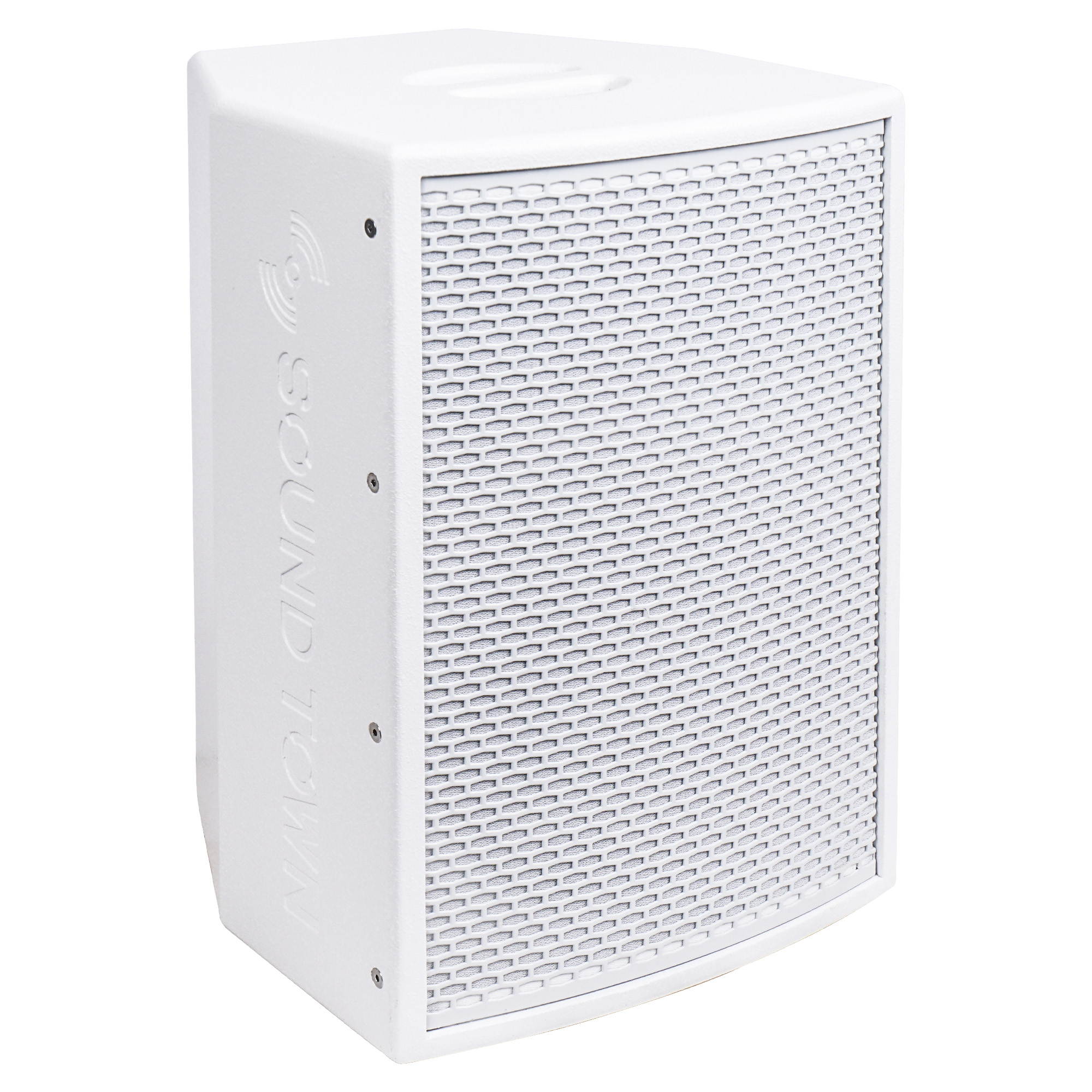 Sound Town 2-Pack 10&rdquo; 1000W Powered DJ PA Speaker with Bluetooth, Titanium Compression Driver and 3-Channel Mixer for Mobile DJ, Live Sound, Karaoke, Bar, Church, White (KALE-110WPW-PAIR)