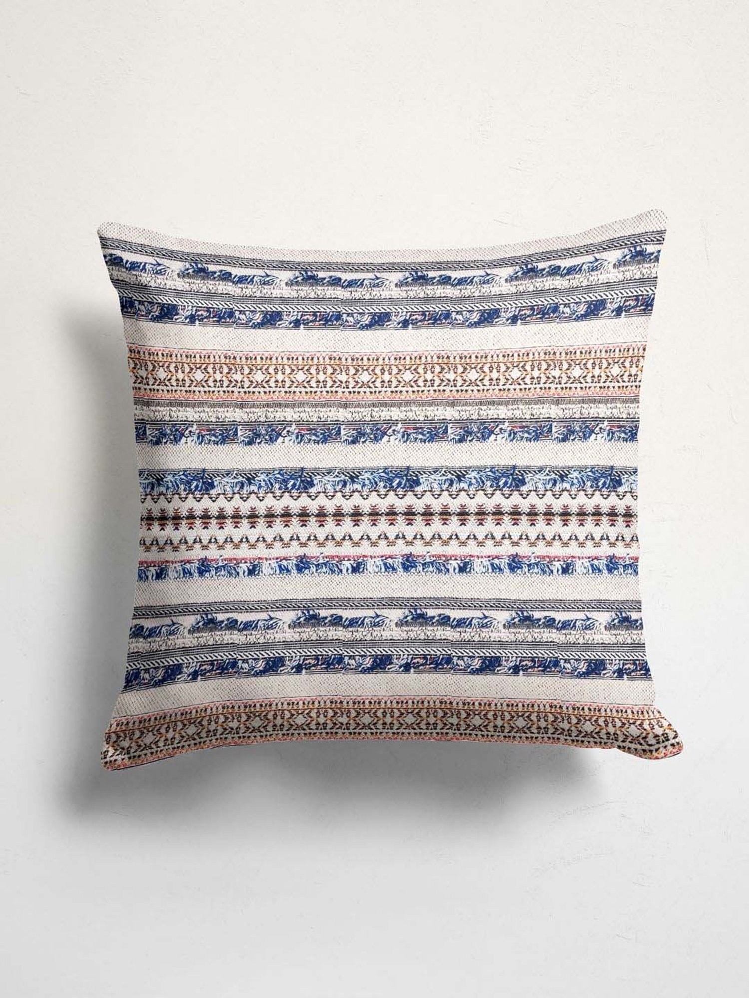 Bianca Beige Cotton Medium Handmade Cushion Cover - Set of 2