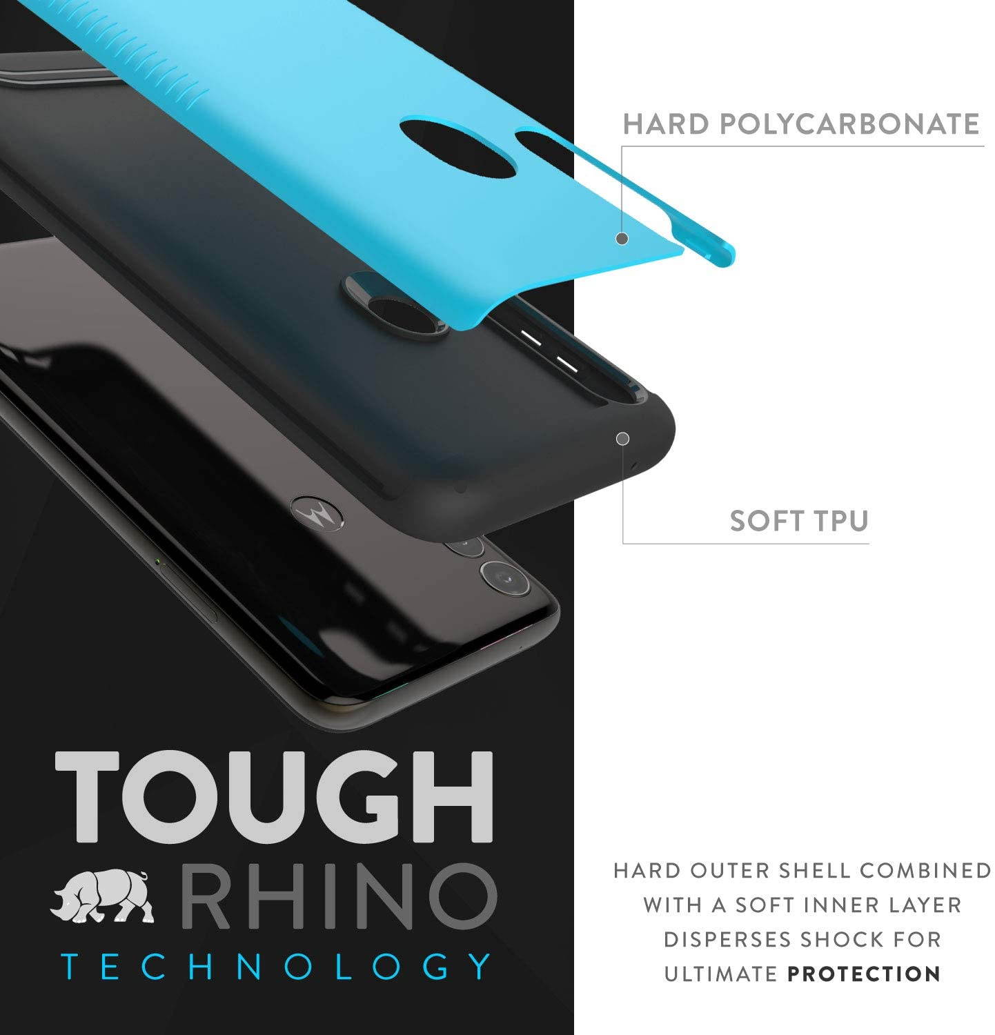 TUDIA Dual Layer Fit Designed for Moto G Power Case (2020), Motorola G Power Case, [Merge] Rugged Hard Back Heavy Duty Slim Protective Phone Case for Motorola Moto G Power (2020)