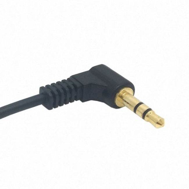 CHENYANG 90 degree right angled 3.5mm 3poles Audio Stereo Male to Female Extension Cable 10cm Black