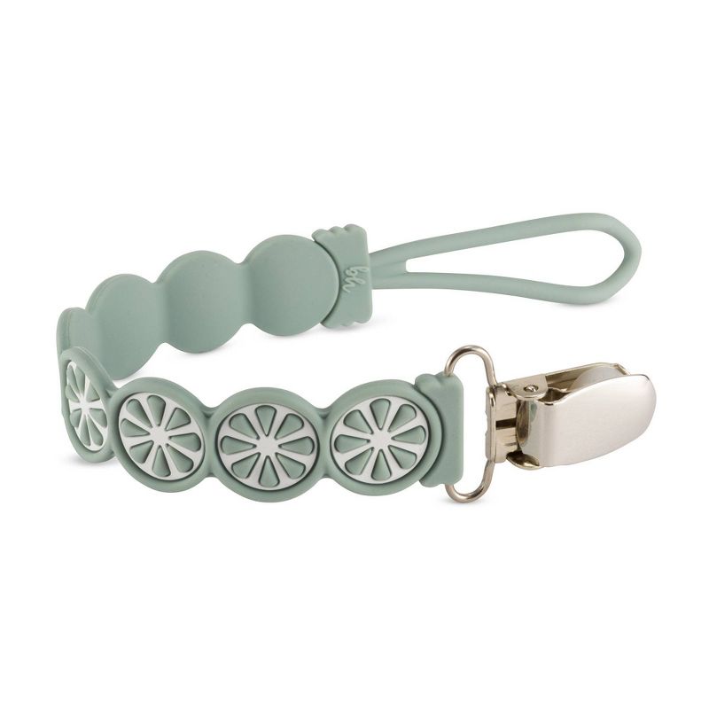 Loulou Lollipop Darling Pacifier Clip - Avocado