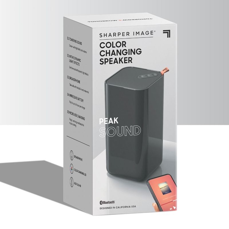 SHARPER IMAGE Color Changing LED Bluetooth Speaker 3 x 6