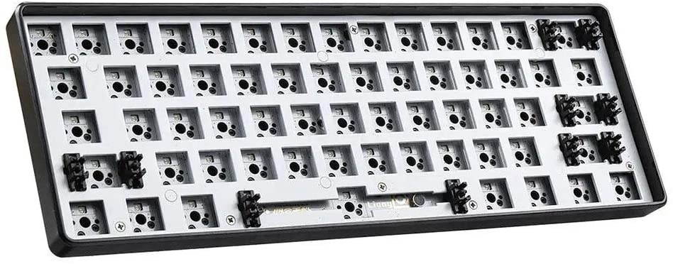 EPOMAKER GK61X RGB Hotswap Custom DIY Kit for 60% Keyboard, PCB Mounting Plate Case (GK61X Black)