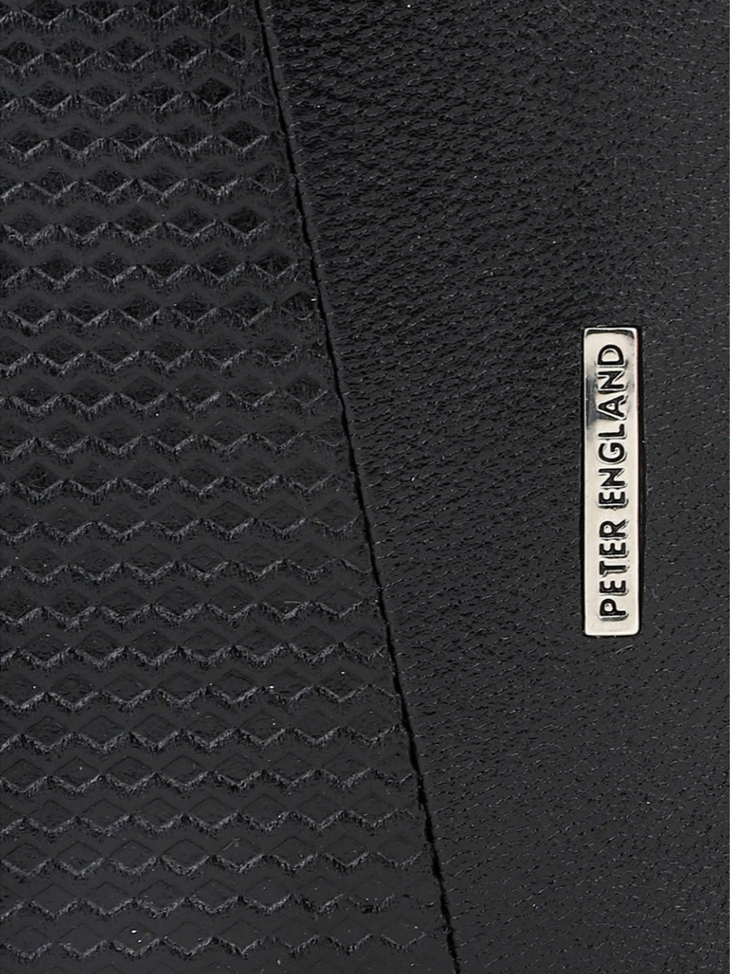 Peter England Black Leather Bi-Fold Wallet for Men