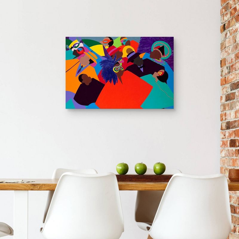24" x 36" Mardi Gras by Synthia Saint James Canvas Art Print - Masterpiece Art Gallery