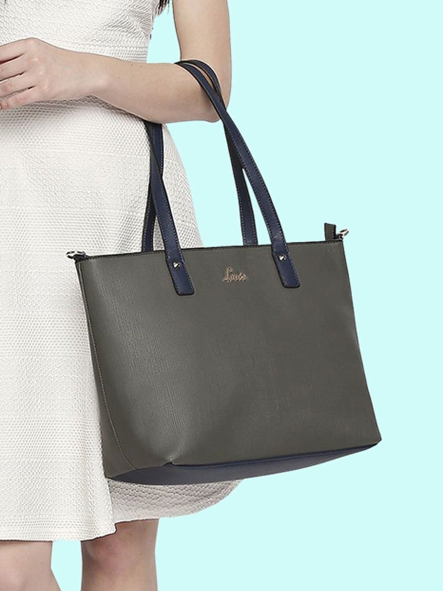 Lavie Adelajda Grey Solid Shoulder Handbag