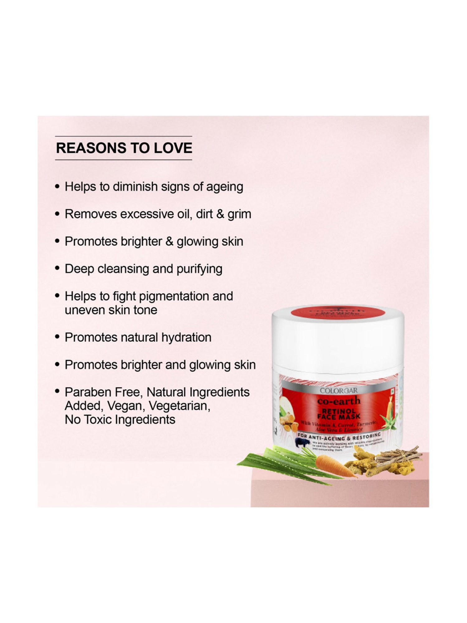 Colorbar Co-earth Retinol Face Mask - 100 gm