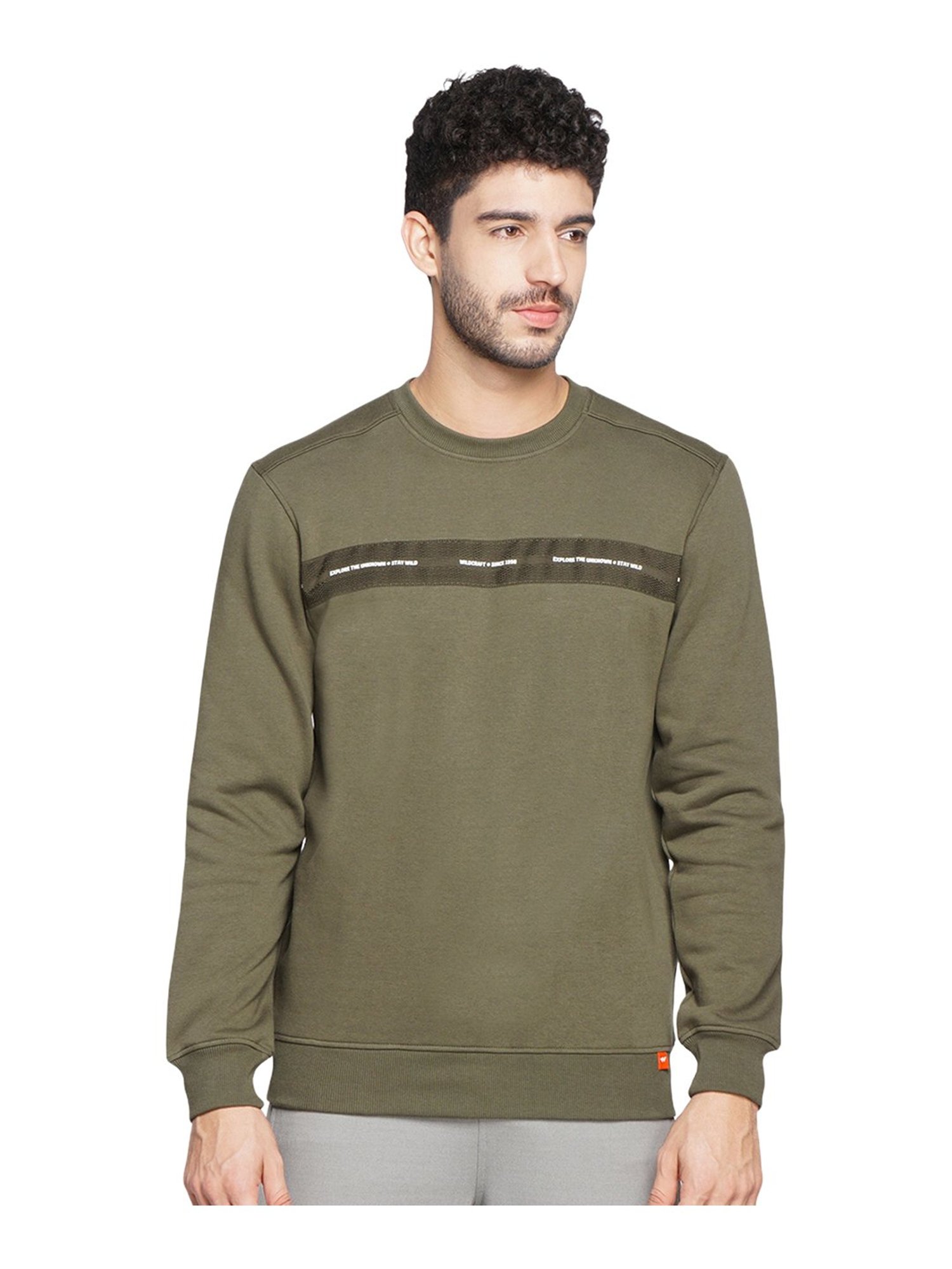 Wildcraft Olive Round Neck Sweatshirt