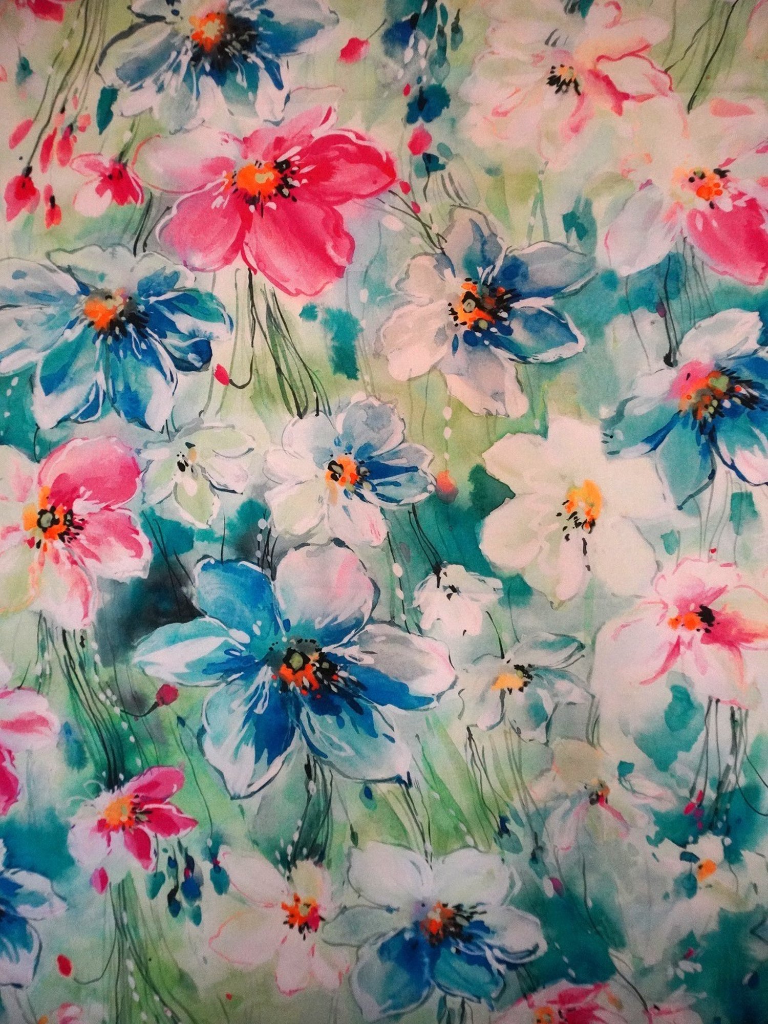 TARA Sparkling Homes Champ de Fluers Multicolor Cotton 350 TC King Bedsheet with 2 Pillow Covers