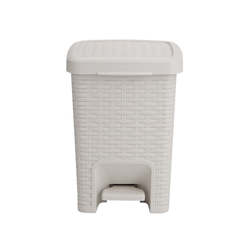 Mind Reader Step Trash Can, Ivory