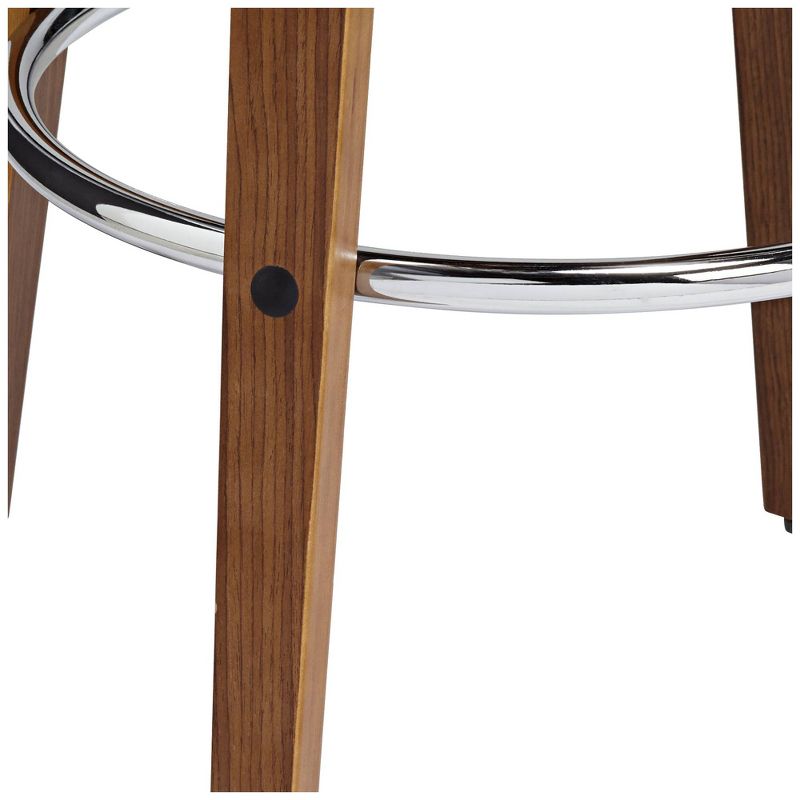 LumiSource Gratto 29 1/4" Chocolate Brown Faux Leather Modern Swivel Bar Stool