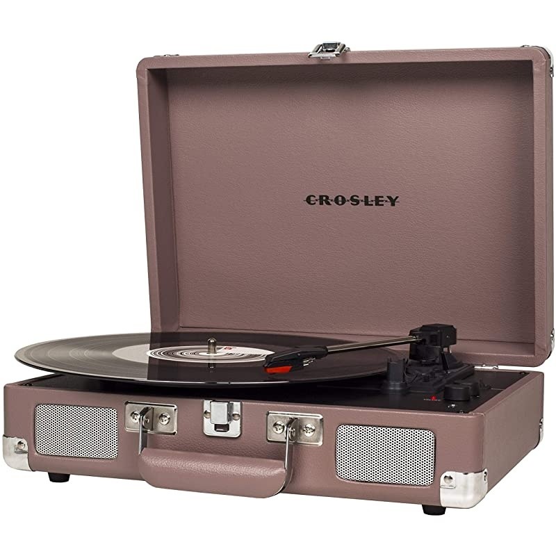 Cruiser Deluxe Vintage 3Speed Bluetooth Suitcase Turntable Purple Ash