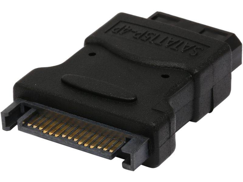 Coboc SATA-AD-LP4 erial ATA/SATA 15 pin Male to Molex LP4 4 pin female Power Adatper for Hard Drive,M/F