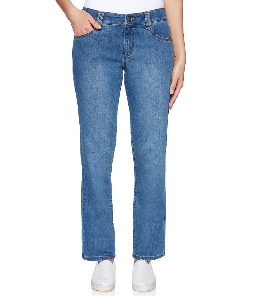 Ruby Rd. Soft Stretch Denim Straight Leg Ankle Jeans