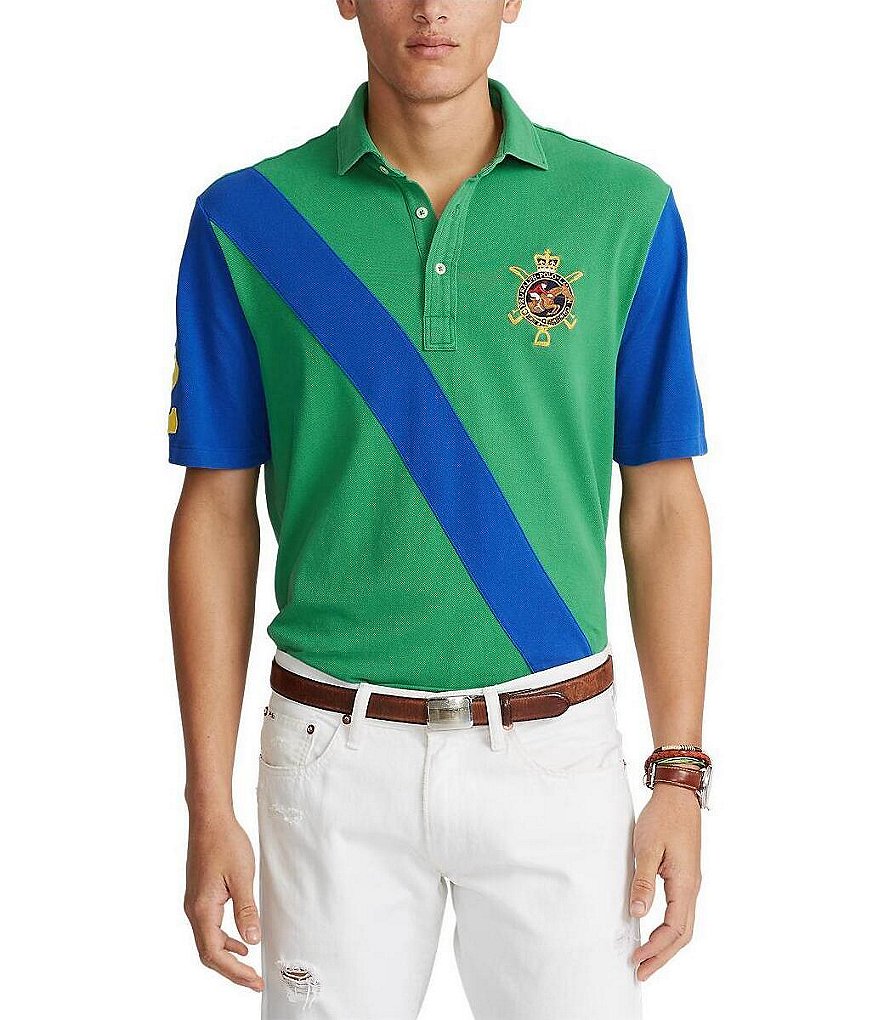 Polo Ralph Lauren Classic-Fit Lifeboat Green Multi Short-Sleeve Polo Shirt