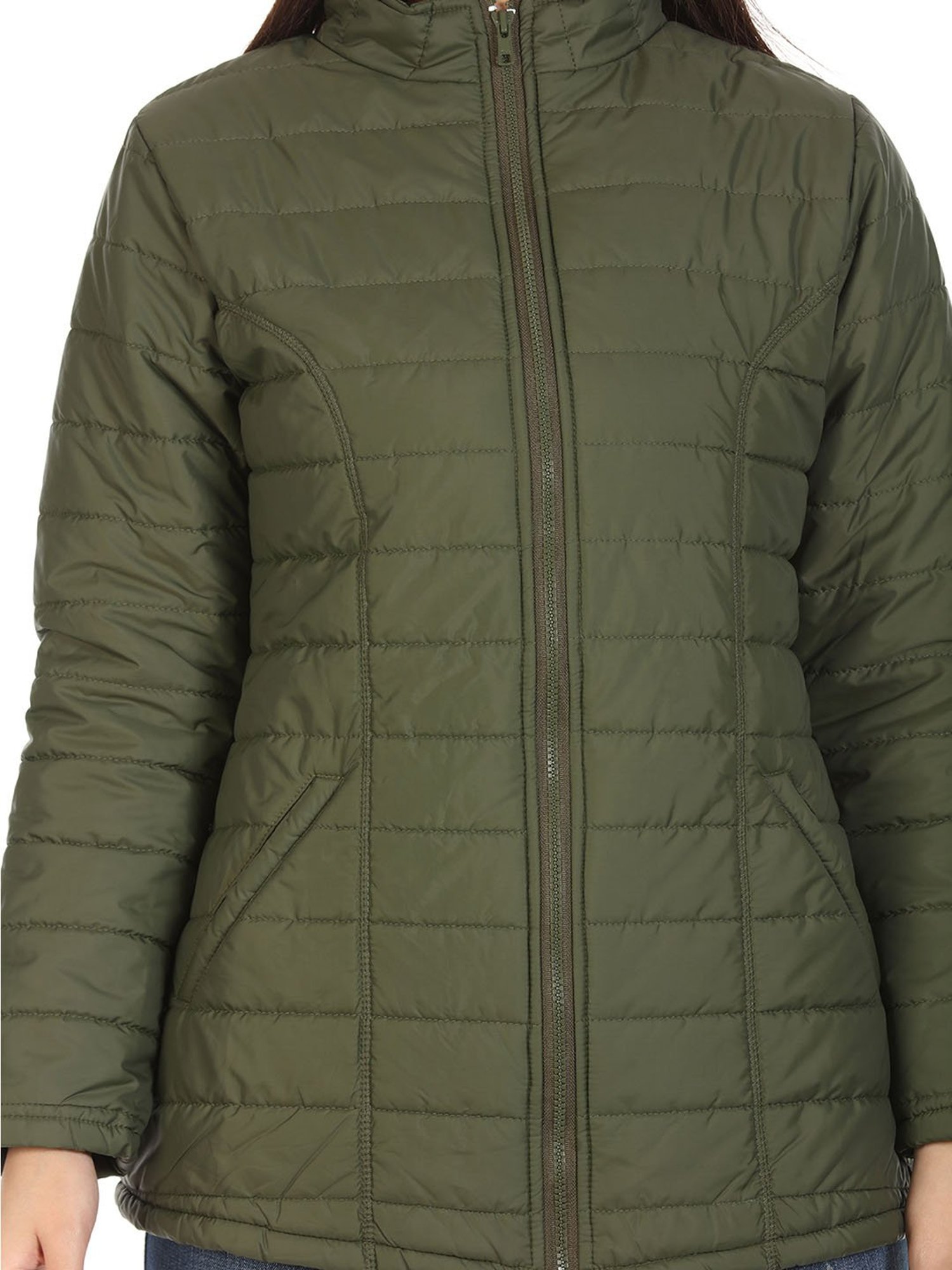 Mustard Olive Puffer Jacket