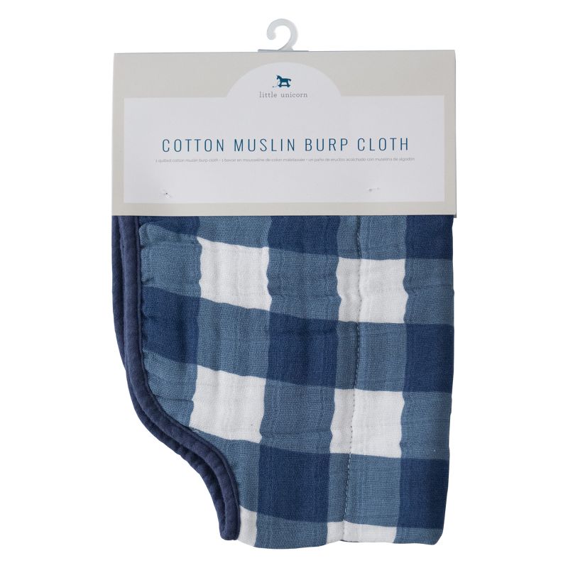 Little Unicorn 4-Layer Cotton Muslin Burp Cloth - Jack Plaid