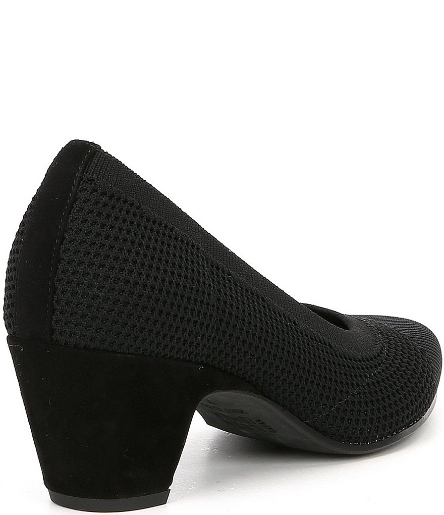 Eileen Fisher Kiss Stretch Fabric Block Heel Pumps