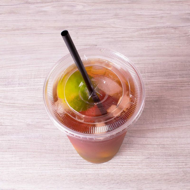 Lollicup Karat C9031s 9 Inch Jumbo Recyclable Drink Straws with Diagonal Cut for Soda, Juices, Teas, and Iced Coffee, Black (Pack of 2000)