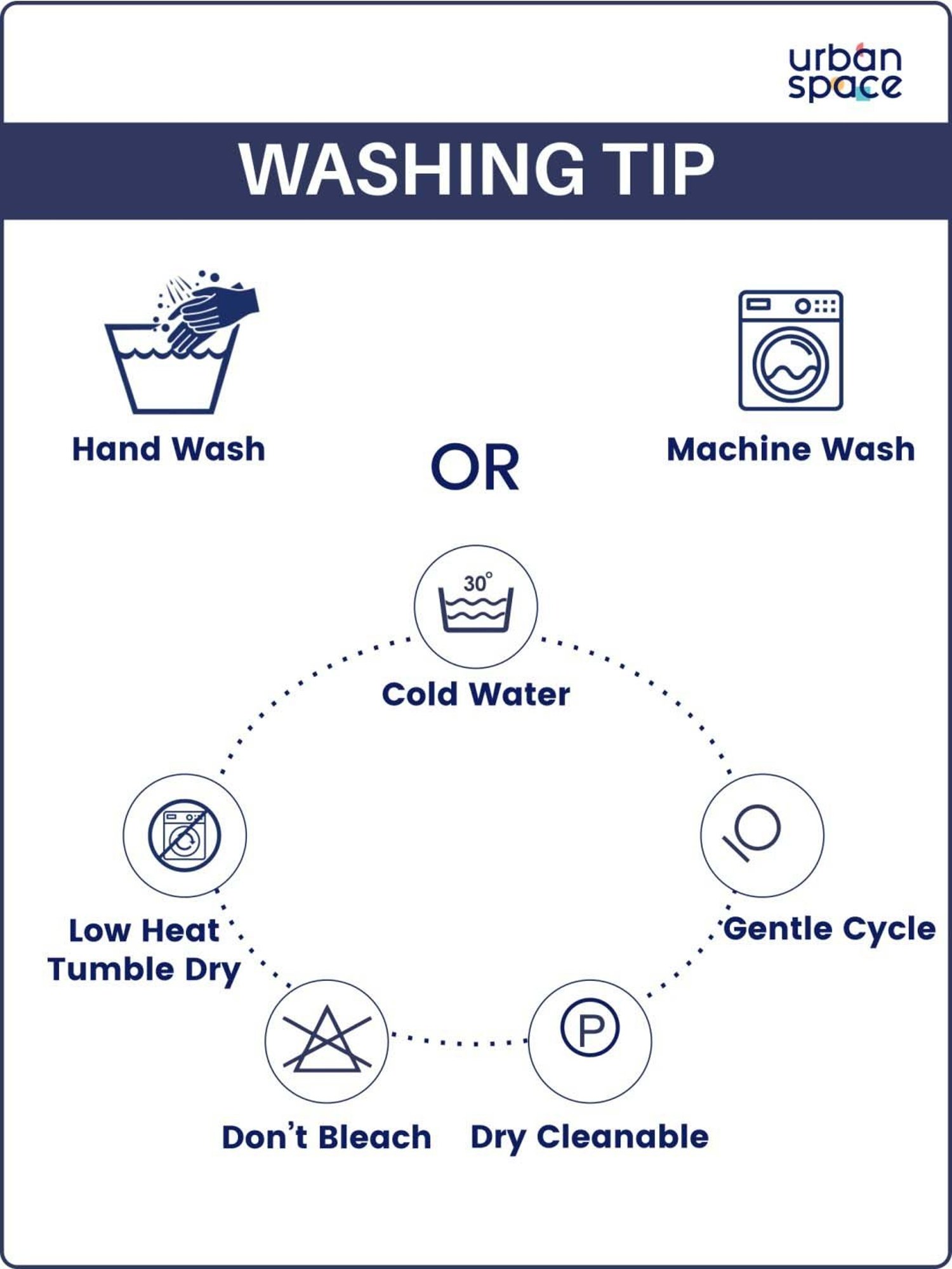 Urban Space Grey Cotton 200 GSM 6 Seater Dining Table Runner