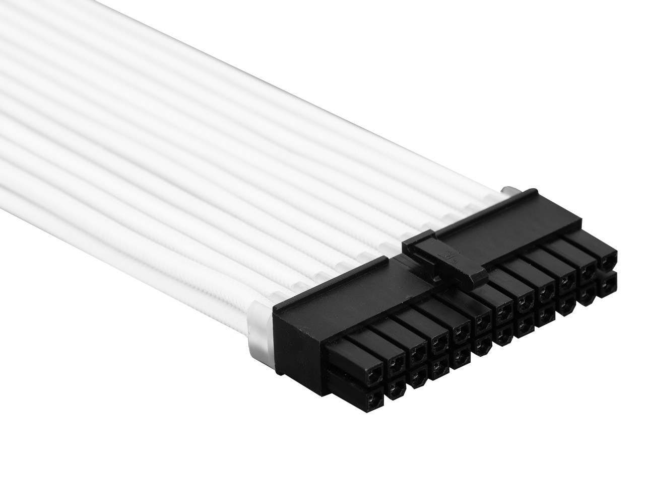 PSU Extension cable,HYMAVIN PSU Sleeved Cable, 16AWG White Braided ATX EPS PCI-E Extension Cable Kit with Combs for CPU GPU Power Supply Unit 30CM,4 + 4 pin, 6 + 2 pin, 24 pin ATX extension,White