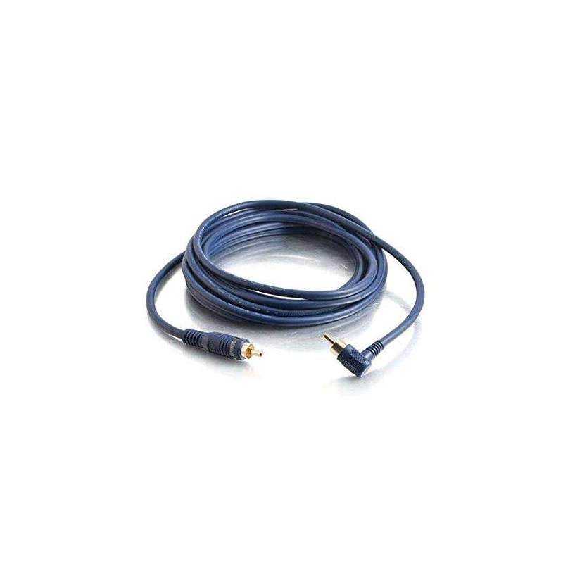 29180 Velocity Right Angled Subwoofer Cable Blue 12 Feet 365 Meters