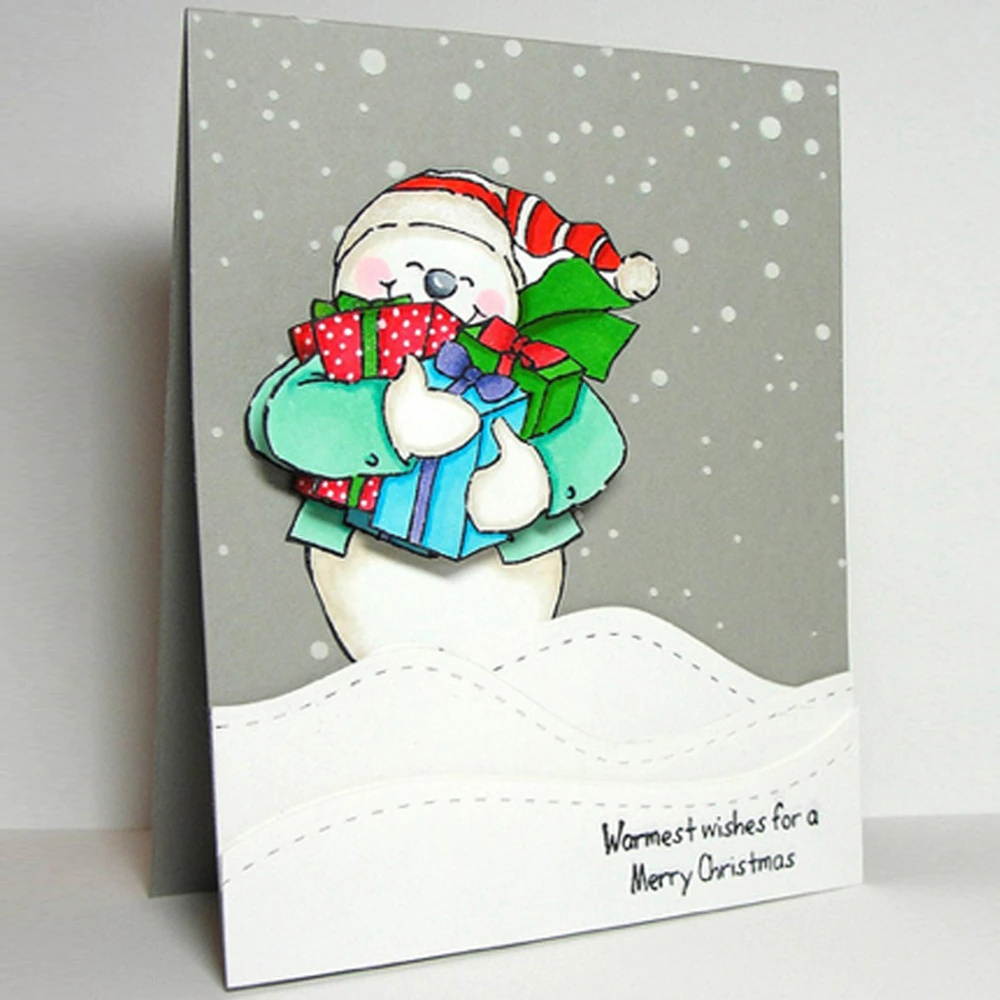 Falling Snow Stencil for painting Embossing Paper Card Christmas Scrapbooking Photo Album Decor Making Drawing Sheet Wholesale