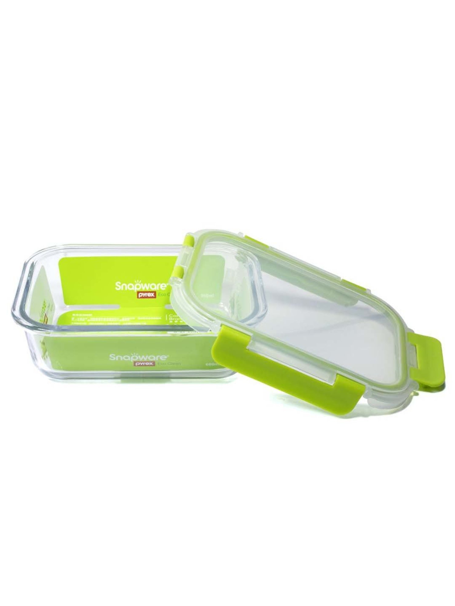 Corelle Pyrex Eco Clean Green Glass Snap Container (0.66 L)