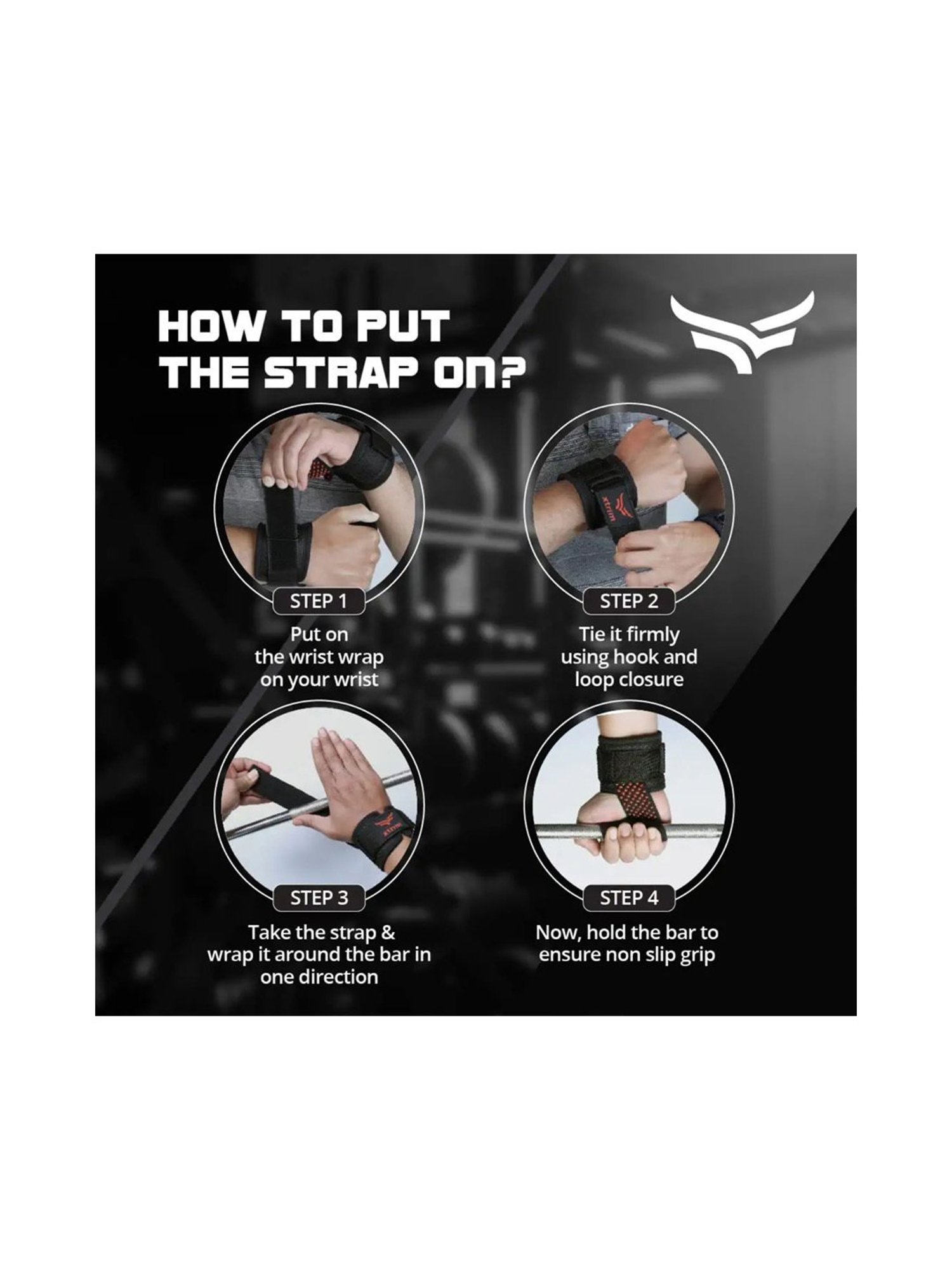 Xtrim Silicon Coated Set of 2 Weight Lifting Grip (Red)