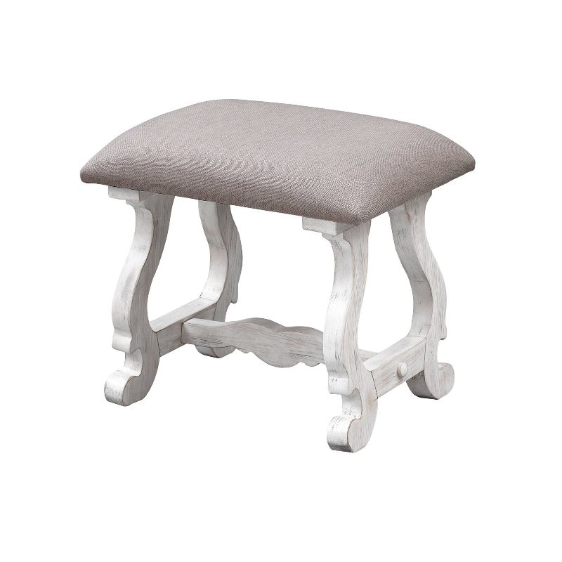 Set of 2 Bolden Park Accent Stools White - Treasure Trove Accents