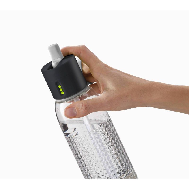 Joseph Joseph 25oz Dot Active Tracking Water Bottle with Carry Loop Gray