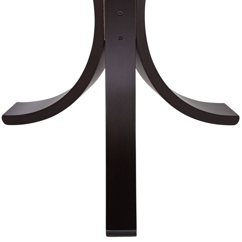 Studio 55D Niles 17 3/4" Wide Bent Wood and Glass Modern Accent Table