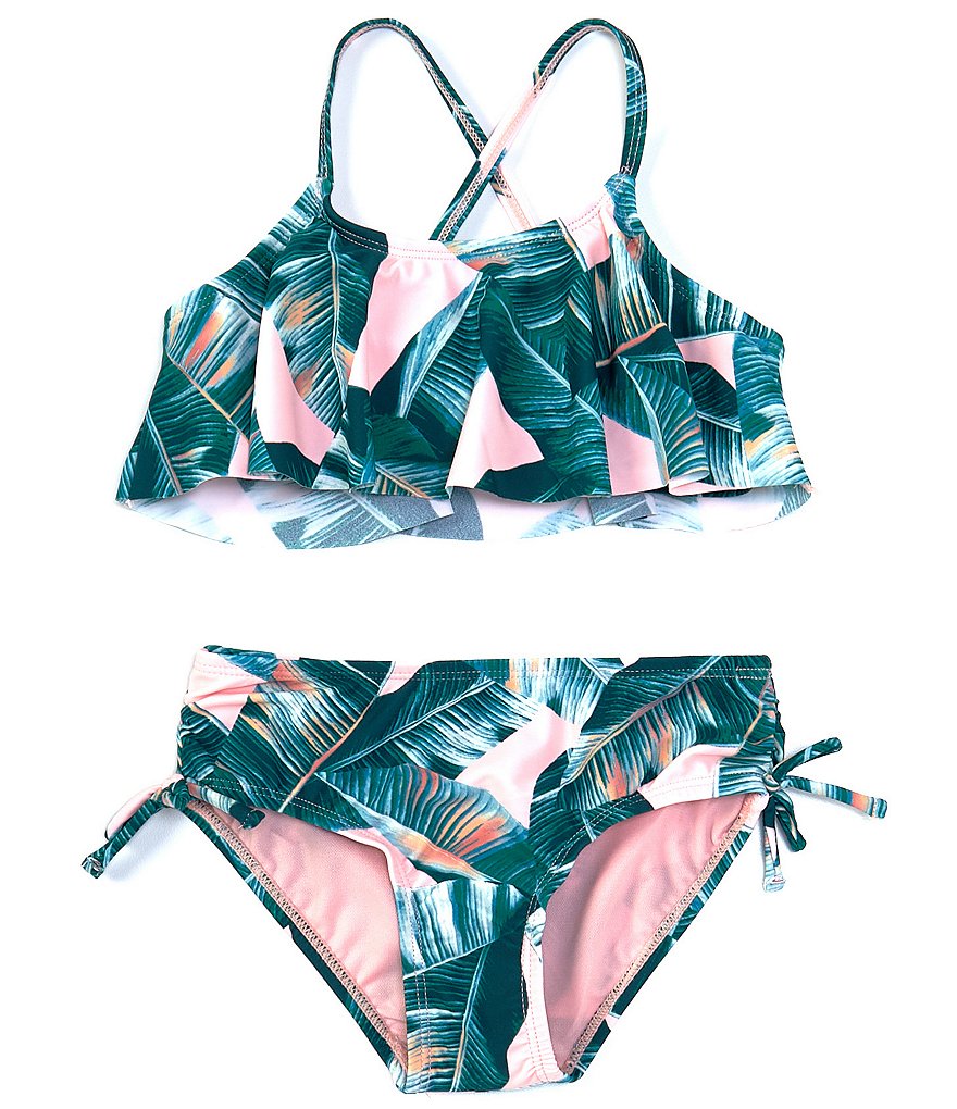 Tea Collection Little Girls 2-6 Printed Ruffled Tankini