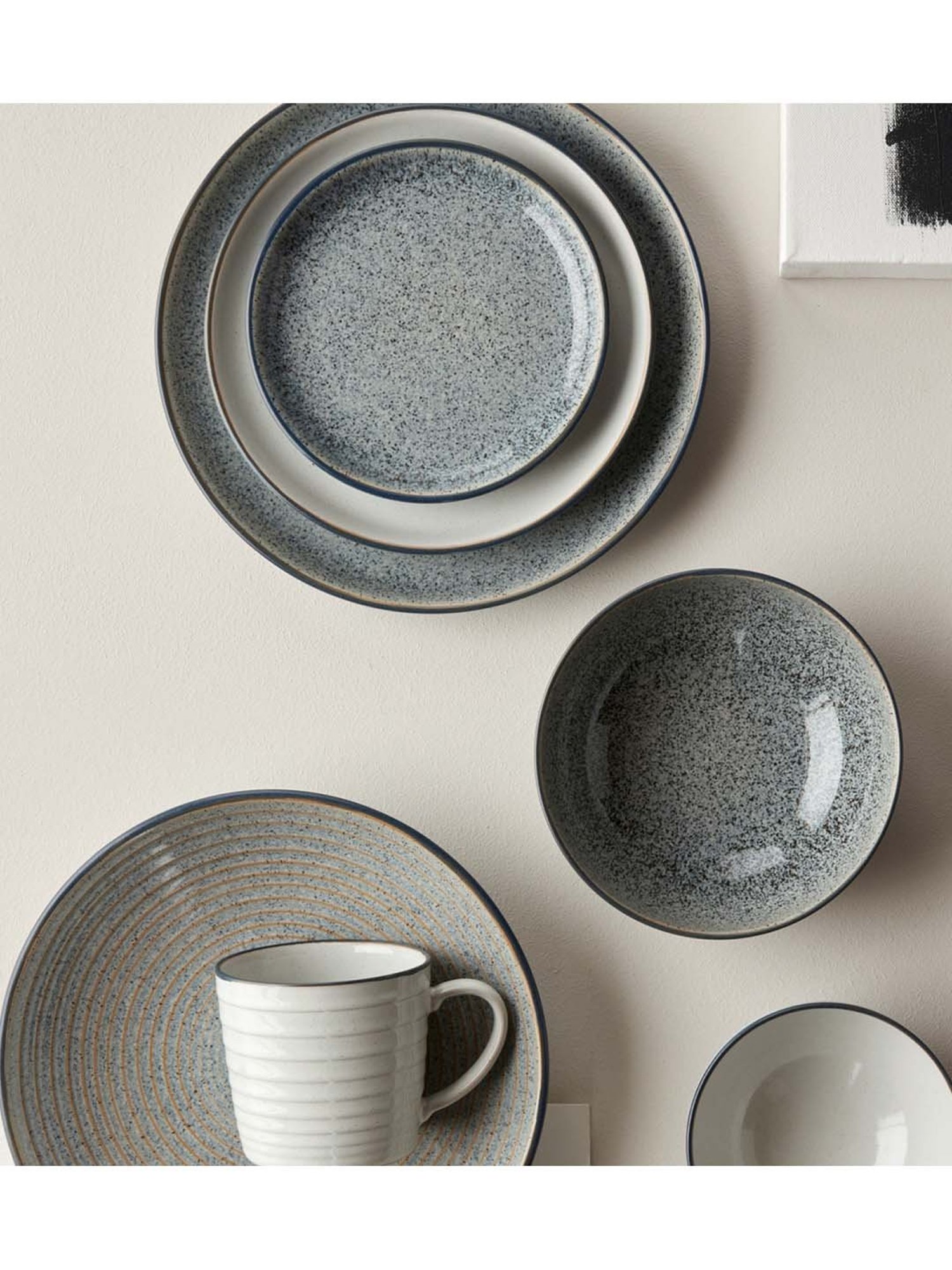 DENBY Studio Grey Stoneware Half Plate - Set of 1