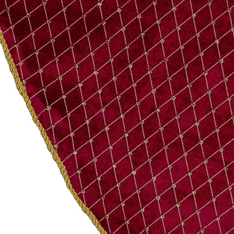 Northlight 48" Red and Gold Diamond Pattern Christmas Tree Skirt