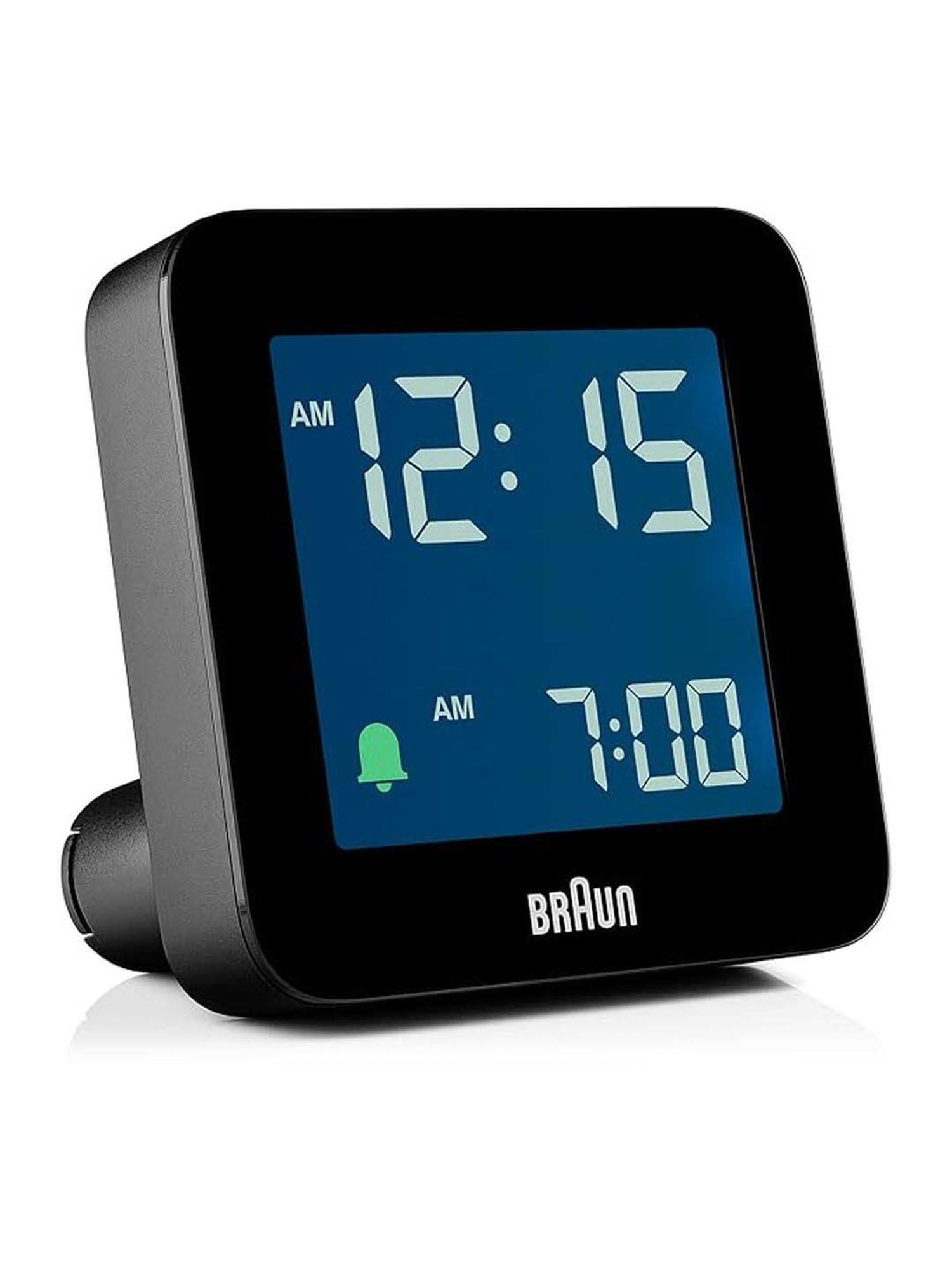 Braun Black Digital Radio Controlled Travel Alarm Clock