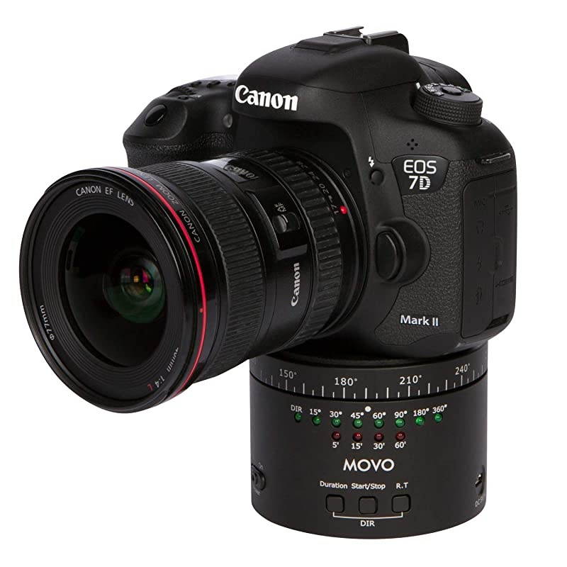 Photo MTP11 Motorized Panoramic Time Lapse Tripod Head with Variable Speed Time and Direction with Builtin Rechargeable Battery Perfect DSLR Cameras GoPro and Smartphone Timelapse Rotator