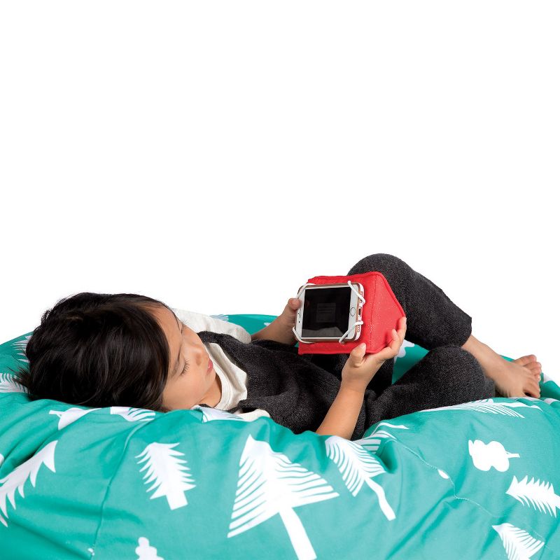 Manhattan Toy Adjustable Vertical and Horizontal Red Phone Wedge for iPhone 8/7/6, Galaxy S9/S8, Google Pixel and More Cell Phone Holder